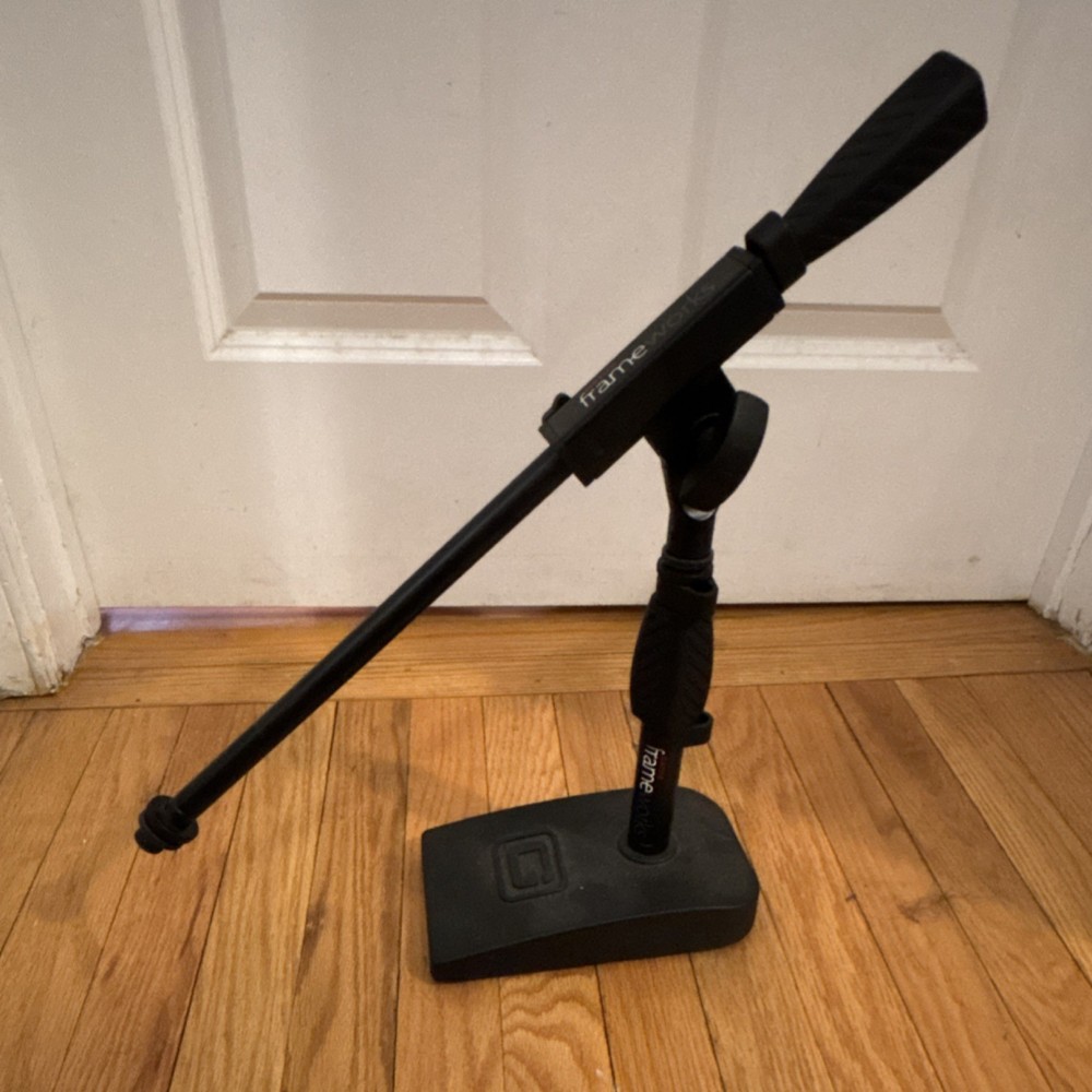 Gator Boom Microphone Stand Height-Adjustable Wide Base Black Metal Plastic