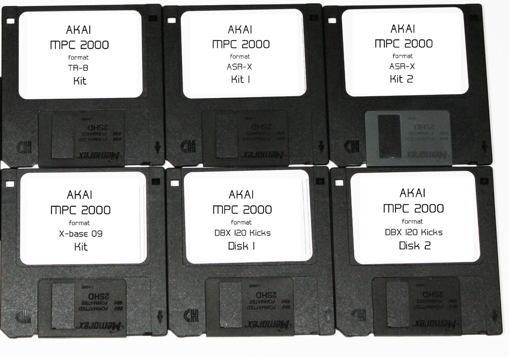 Akai MPC 2000 3000 2000xl Format Floppy 6 Disk Sample Library TR 8 Xbase ASR X