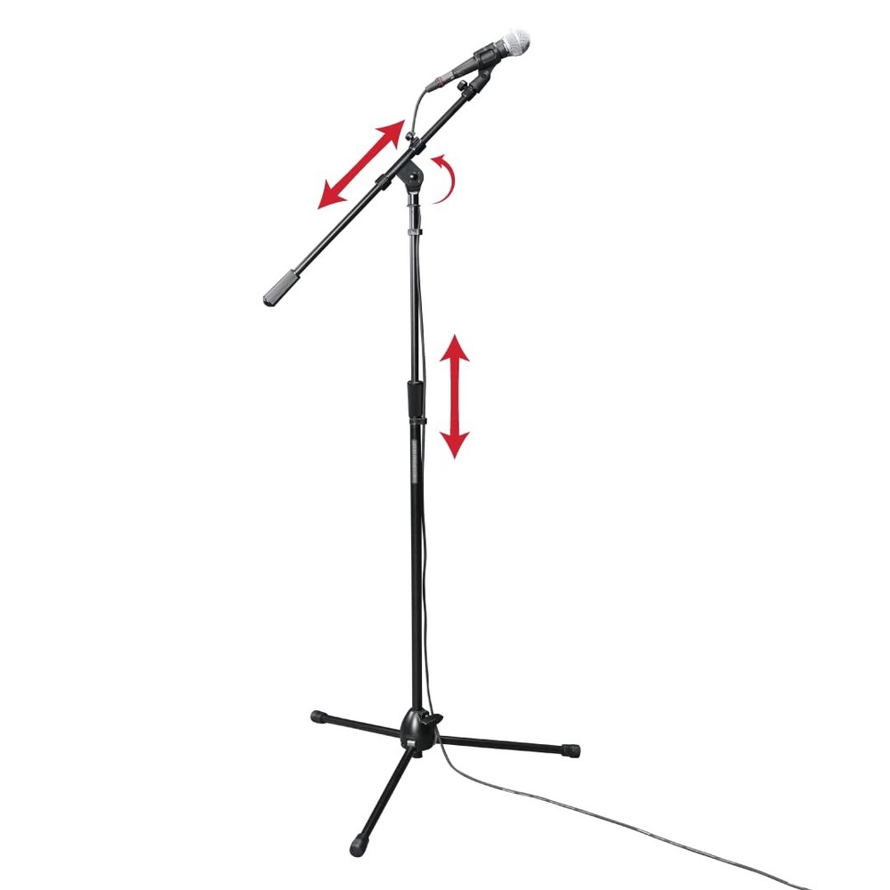 Rok-It Series Heavy Duty All Metal Telescoping Tripod Mic Stand with Adjustab…