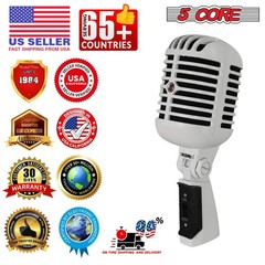 5 Core Retro Dynamic Vocal Iconic Microphone Vintage Classic Unidirectional Mic