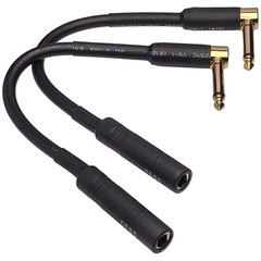 CESS-090 Low-Noise Right Angle 1/4 TS Male to Female Guitar Extension Cable 2 P