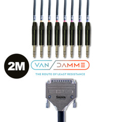 D-SUB Cable Serial DB25 Analog Tascam | 8 Way NP3X Neutrik Black Van Damme 2M