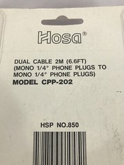 2 Hosa 6.6ft Dual Cable CPP-202 and CPR 202.