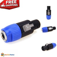 High-Speed Speakon to 1/4 Adapter Connector for Superior Audio Performance