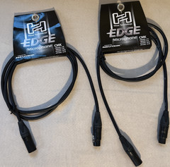 Hosa CMK-005AU Edge Microphone Cable Neutrik XLR3F to XLR3M 5 FEET – 1 PAIR NEW!