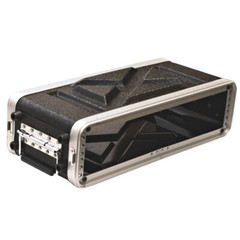 Lightweight 2 Space Compact ABS Rack Case – 2U PA DJ Shallow Rack Case