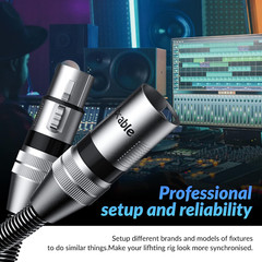 XLR to XLR Cable (6 Feet, 2 Pack) Multiple Premium Microphone Cables, Heavy Duty