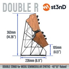 DOUBLE STAND for MOOG Semi-Modular Synths (40° and 55°) – Raised (by 75mm)