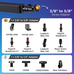 2026 Upgraded Microphone Boom Arm, Magnetic Cable Management Low