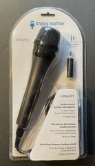 Singing Machine SMM205 Unidirectional Karaoke Microphone Black 10 Ft. Cord