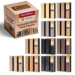 Acoustic Wall Panels Color Samples Pack – Wood Panels for Wall Decor – Inter…