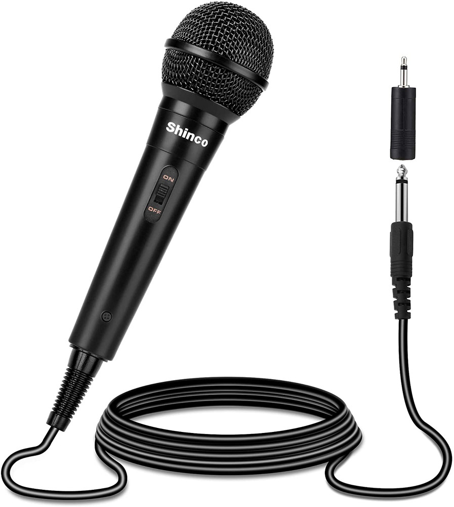Handheld Wired Microphone, Cardioid Dynamic Vocal Mic with 13Ft Cable and On/Off