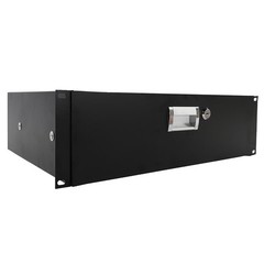 3 Space 3U Rack Mount 19″ Drawer Locking DJ Rack Gear Audio Road Case IT Network