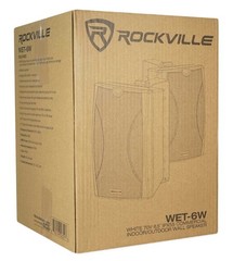5) Rockville WET-6W 70V 6.5″ IPX55 White Commercial Indoor/Outdoor Wall Speakers