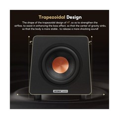 AIYIMA 800X 8 Inch Powered Subwoofer 150W, 24bit/48KHz HD Audio Active Speake…