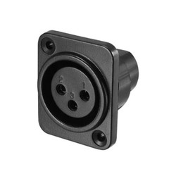 (20 PACK) 3-PIN XLR Female Panel Mount Non-Latching Nylon Jack