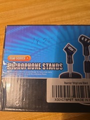 Black Iron Base Desk Mic Stand Adjustable