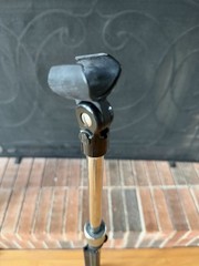 Vtg Atlas Sound Adjustable Boom Microphone Mic Stand Chrome Cast Base Soundolier
