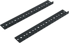 Gator Rackworks Heavy Duty Steel Rack Rail Set, 6U Rails, Black