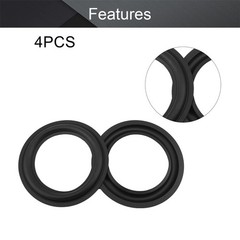 Fielect 5 Inch Speaker Rubber Edge Surround Rings Replacement Parts 5″, Black