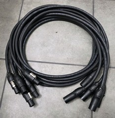 Lot Of 5 Neutrik Powercon True1 10 Ft Extension Jumper Cable 20A 250 Used