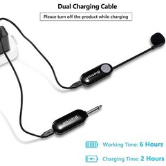 Wireless Microphone Headset With 1/4“plug 165ft Range Uhf Wireless Headset Mic
