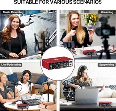 2×2 for Recording Music, 24-bit/192kHz Plug and Play USB Interface for PC and…