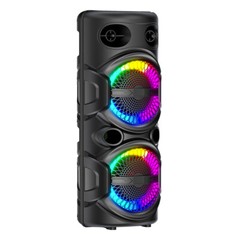 Bluetooth Portable Party Speaker Wireless Dual 8″ Subwoofer Heavy Bass AUX LED