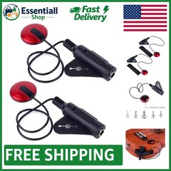 2Pcs Piezo Contact Microphone Pickup for Guitar, Violin, Ukulele – 10.6″ Cable