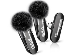 SYNCO 2 Mics Wireless Lavalier Microphone, USB-C Wireless Microphones for iPhone