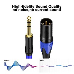 5FT / 1PACK 1/4 TRS to Dual XLR Cable 1/4 Inch 6.35mm TRS to XLR Dual Y-Split