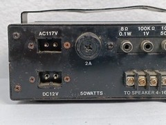 Amplifier Public Address TEI 49-108 AC/DC 50 Watts AC 117V, DC12V, With Bracket.