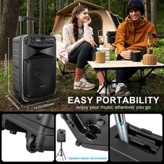 GTSK12-2 Portable Bluetooth PA Speaker System, Wireless Karaoke Loudspeaker w…