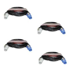 4 PowerCon Cables 12 AWG 6 ft High Performance A Blue to B Gray Connectors Prox