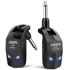 Wireless Guitar System 2.4GHz Audio Guitar Transmitter Receiver with 4 Channe…