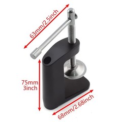 MARRTEUM Heavy-duty Metal Table Mount Clamp C Shape Clip Bracket for Black