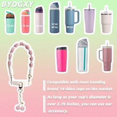 Handle Strap & Cherry Charm Accessories Set Compatible with Owala Water Bottl…