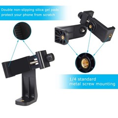 Premium Smartphone Holder/Vertical and Horizontal Tripod Mount Adapter Rotata…