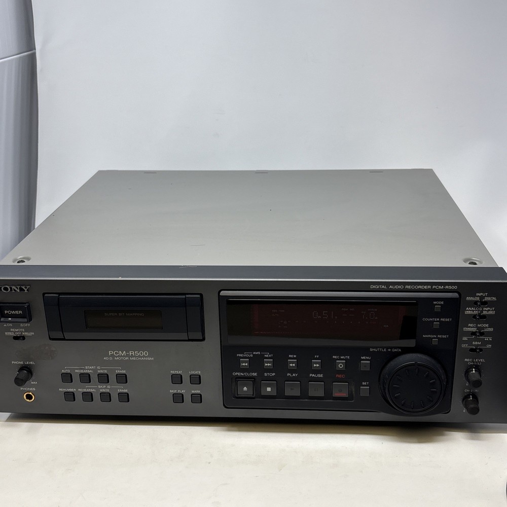 SONY PCM-R500 Digital Audio Tape Mostly Working AS IS Read Description