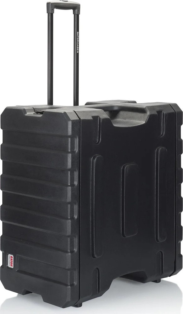 Gator 6U, 19″ Deep Molded Audio Rack; w/ wheels