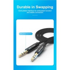 3.5mm Nylon Braid Aux Cable Audio Input Adapter Male to Male Headphone Car Cord