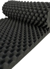 1 Pack Egg Crate Foam Sound Proof Panels for Walls,48“X24“X2“ Black