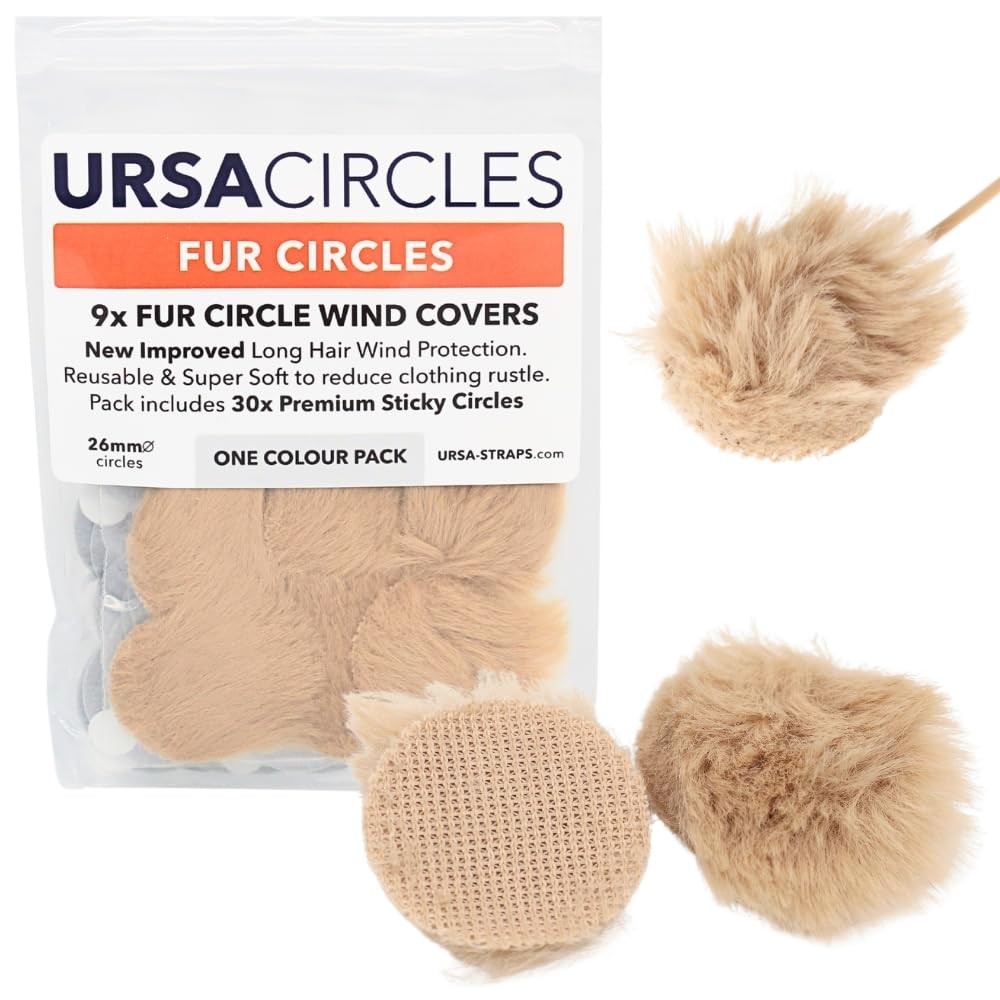 URSA Fur Circles – Mini Windshields for Lavalier/Lapel Microphones. Reduce Wi…
