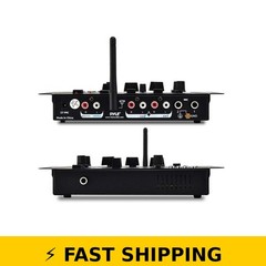Pyle 3 Channel Bluetooth DJ Mixer Controller – PMX7BU, Black