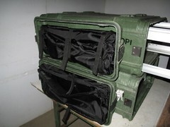 Rackmount 04U x24 ECS Legacy Composite Shock Mount Shockmount Case Green G/F