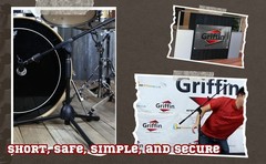 (2-PACK) Short Height Microphone Stand | GRIFFIN Small Studio Recording Holder