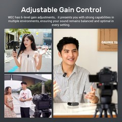 Wec kit1 Wireless Microphone for /PC/Android/iPhone, Wireless Lavalier mic wi…
