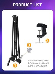 Versatile Adjustable Mic Boom Arm for Perfect Sound – HyperX SoloCast Compatible