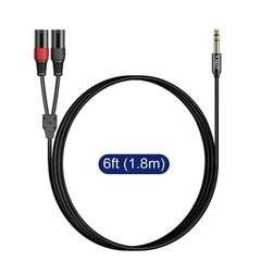 TRS 6.35mm to Dual XLR Y Splitter Cable PVC Shelled 2 XLR Male 35mm to XLR Y