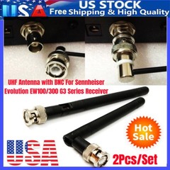 2Pcs UHF Antenna with BNC For Sennheiser Evolution EW100/300 G3 Series Receiver
